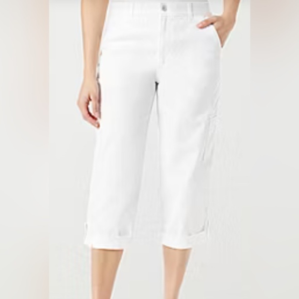 Gloria Vanderbilt® Womens Mid Rise Utility Cargo Capris size 8P